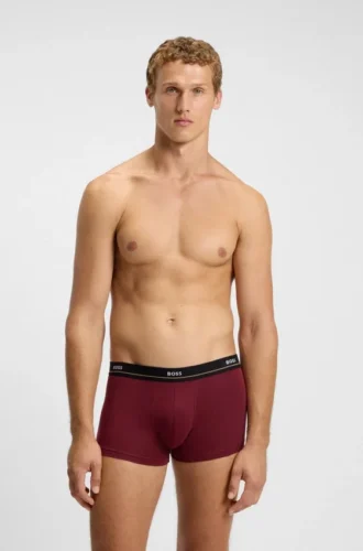 Fem-pack boxershorts i stretchbomull med logotyp i midjan