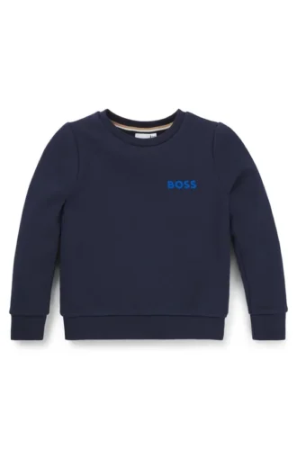 Fleece-sweatshirt för barn med logotryck
