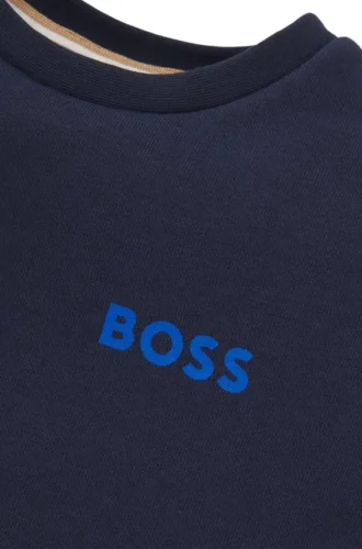 Fleece-sweatshirt för barn med logotryck