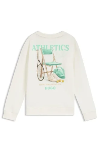 Fleece-sweatshirt för barn med sportmotiv