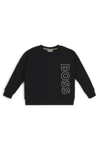 Fleece-sweatshirt för barn med vertikalt logo
