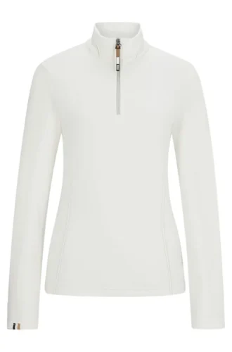 Fleece-sweatshirt med logotyp i ridstil