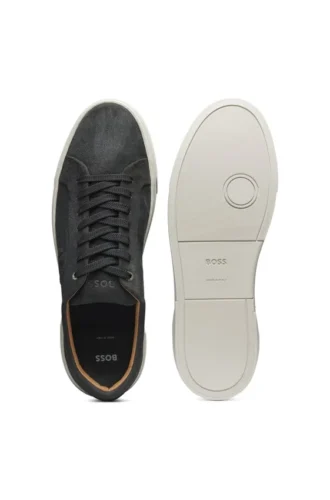 Gary-sneakers i mocka med velour-effekt