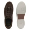 Gary-sneakers med ovandel i vävt mocka