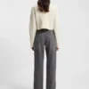 Grå boyfriend-passform jeans i styv denim