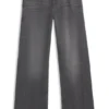 Grå boyfriend-passform jeans i styv denim
