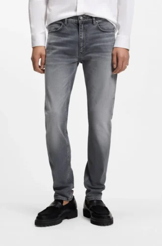 Grå jeans i extra slim fit i stretchdenim