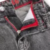 Gråa jeans i lös passform för barn i bomullsdenim