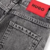 Gråa jeans i lös passform för barn i bomullsdenim