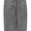 Gråa jeans i lös passform för barn i bomullsdenim