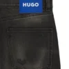 Gråa jeans i normal passform i slitna denim Gråa jeans i normal passform i slitna denim