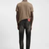Gråa jeans med avsmalnande passform i stretchdenim