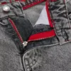 Gråa, löst sittande shorts i bomullsdenim för barn Gråa, löst sittande shorts i bomullsdenim för barn