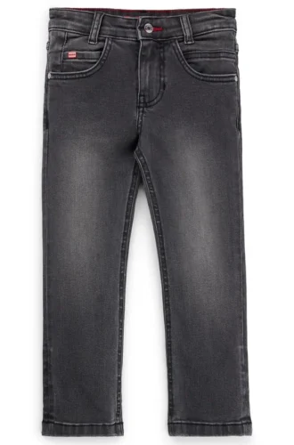 Gråa slim fit-jeans för barn i stretchdenim