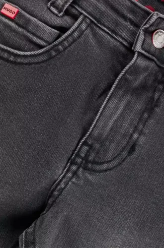 Gråa slim fit-jeans för barn i stretchdenim