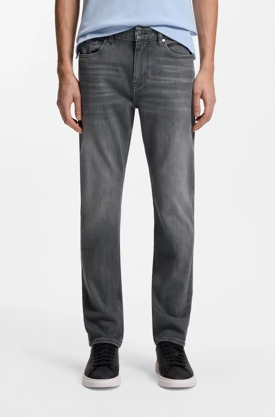 Gråa slim fit-jeans i stretchdenim Gråa slim fit-jeans i stretchdenim