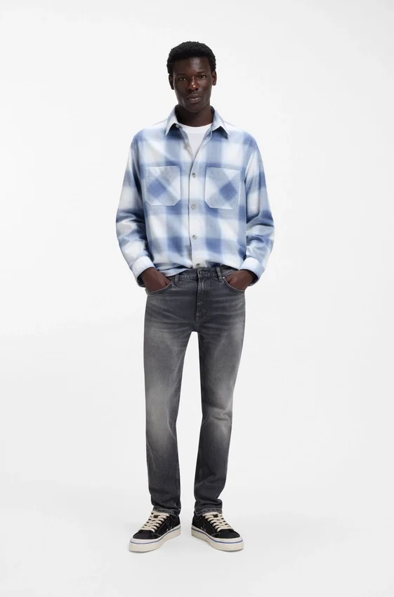 Gråa slim fit-jeans i stretchdenim Gråa slim fit-jeans i stretchdenim