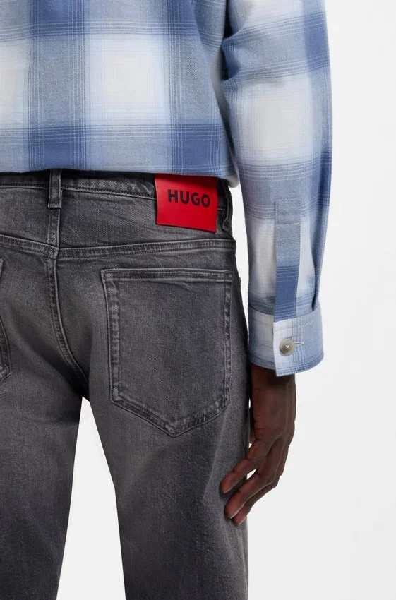 Gråa slim fit-jeans i stretchdenim Gråa slim fit-jeans i stretchdenim