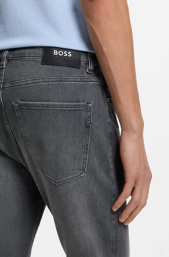 Gråa slim fit-jeans i stretchdenim Gråa slim fit-jeans i stretchdenim