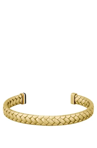 Guldtonad armring med fiskbensmönster