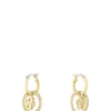 Guldtonade örhängen med Double B-monogramcharm
