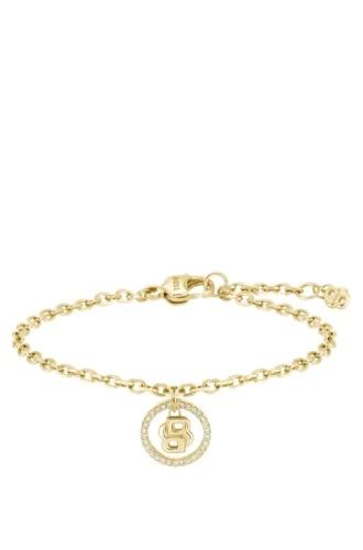 Guldtonat armband med Double B-monogramcharm