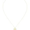 Guldtonat halsband med Double B-monogramhänge