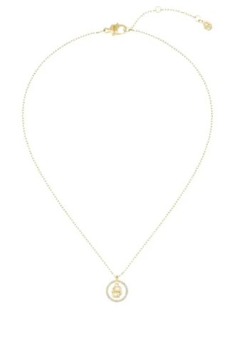 Guldtonat halsband med Double B-monogramhänge