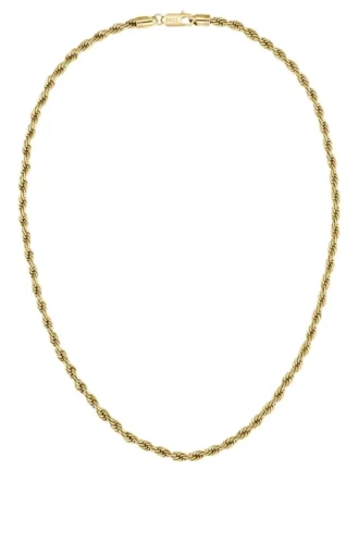 Guldtonat halsband med kedja i repstil