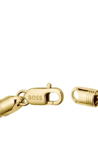 Guldtonat halsband med kedja i repstil