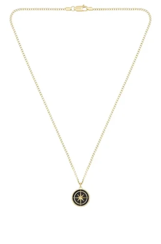 Guldtonat halsband med medaljonghänge