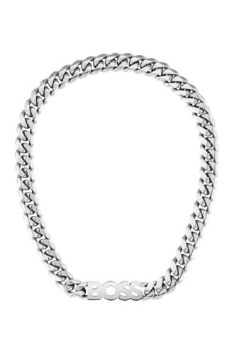 Halsband med kedja och logotyp