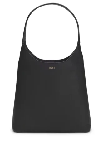 Hobo-väska i läder med logotyp