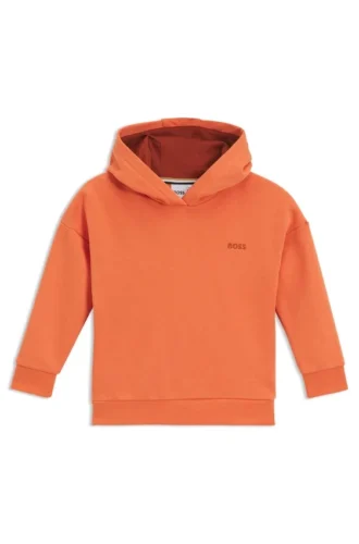 Hoodie för barn med motiv på baksidan i bomullsblandning