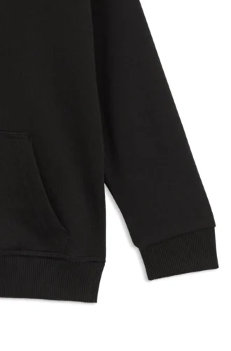 Hoodie för barn med staplade logotyper i bomullsblandning