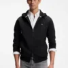 Hoodie i bomullsblandning med dragkedja och Double B-monogram