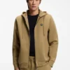 Hoodie i bomullsblandning med dragkedja och Double B-monogram