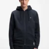 Hoodie i bomullsblandning med dragkedja och Double B-monogram