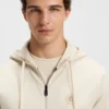 Hoodie i bomullsblandning med dragkedja och Double B-monogram