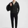 Hoodie i bomullsblandning med dragkedja och Double B-monogram