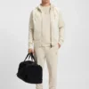 Hoodie i bomullsblandning med dragkedja och Double B-monogram