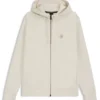 Hoodie i bomullsblandning med dragkedja och Double B-monogram