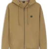 Hoodie i bomullsblandning med dragkedja och Double B-monogram