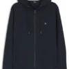 Hoodie i bomullsblandning med dragkedja och Double B-monogram