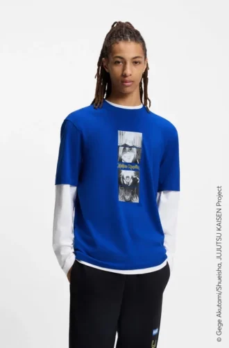 HUGO x Jujutsu Kaisen T-shirt med karaktärstryck