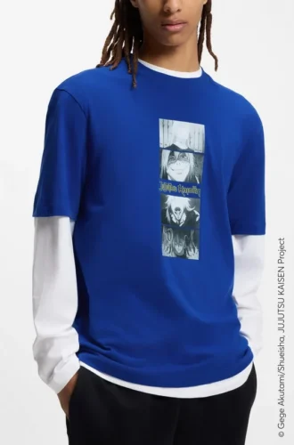 HUGO x Jujutsu Kaisen T-shirt med karaktärstryck