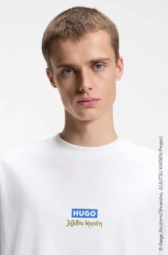 HUGO x Jujutsu Kaisen T-shirt med tryck av Yuji, Megumi och Kento