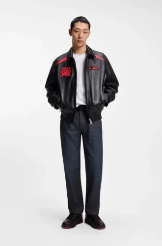 HUGO x RB-jeans i normal passform i blå denim