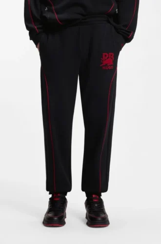 HUGO x RB-joggingbyxor i stretchbomull med tjurmotiv