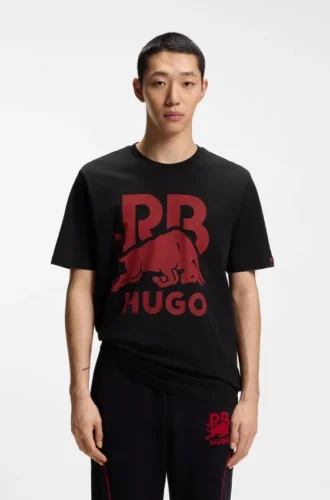 HUGO x RB T-shirt i bomull med tjurmotiv